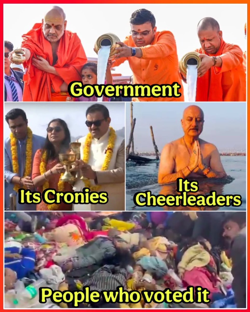 MNageswarRaoIPS's tweet photo. My deepest condolences to the near and dear of the Hindu pilgrims who lost their lives in #MahakumbhStampede.
May they attain moksha.
🕉️Sadgati🙏

We demand complete ban on VIP culture and VIP protocol in Temples and Teerthas as all are equal before Bhagwan.
#MahaKumbhMela https://t.co/FwhSqe9xLx