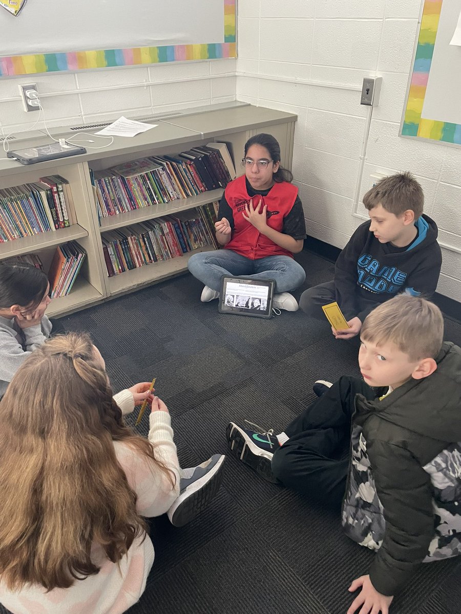 6th graders leading discussion and reflection in 3rd grade classrooms! These kids are connecting with text and people who have inspired them! <a href="/Rosehill512/">Rosehill Elementary</a>