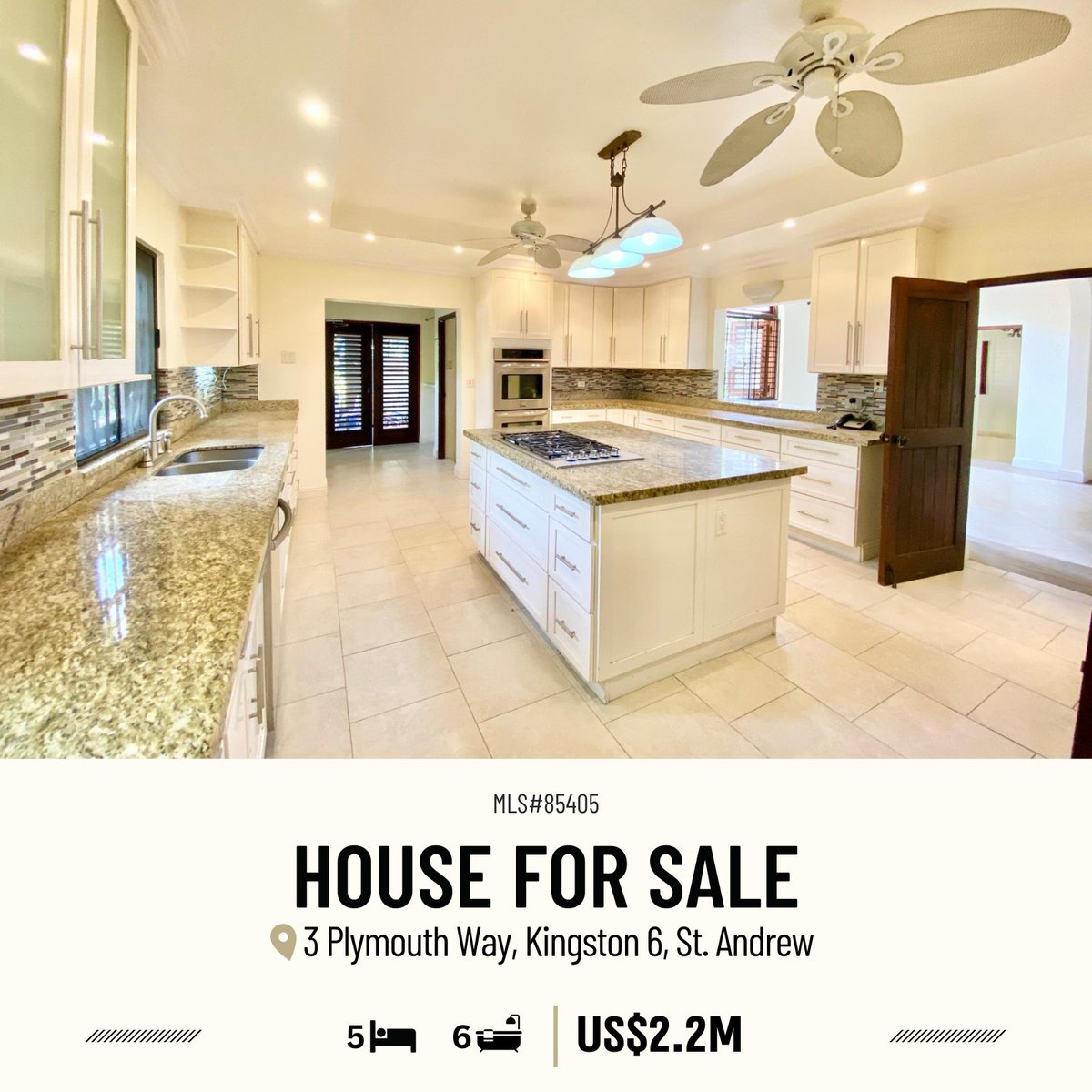C21HeaveHo's tweet photo. 🚨HOUSE FOR SALE🚨

𝗔𝗱𝗱𝗿𝗲𝘀𝘀: 3 Plymouth Way, Kingston 6, St. Andrew
𝐏𝐫𝐢𝐜𝐞: US$2.2M

𝐅𝐞𝐚𝐭𝐮𝐫𝐞𝐬:
* 5-bed
* 6-bath
* 7,500 Sq. Ft.
* Sec. System
* Gated Community
* Swimming Pool
* Garden Areas
* Water Heater 
* Water Tank
* Stand-by Generator
* 24Hr Security https://t.co/FPxV4ge2YB
