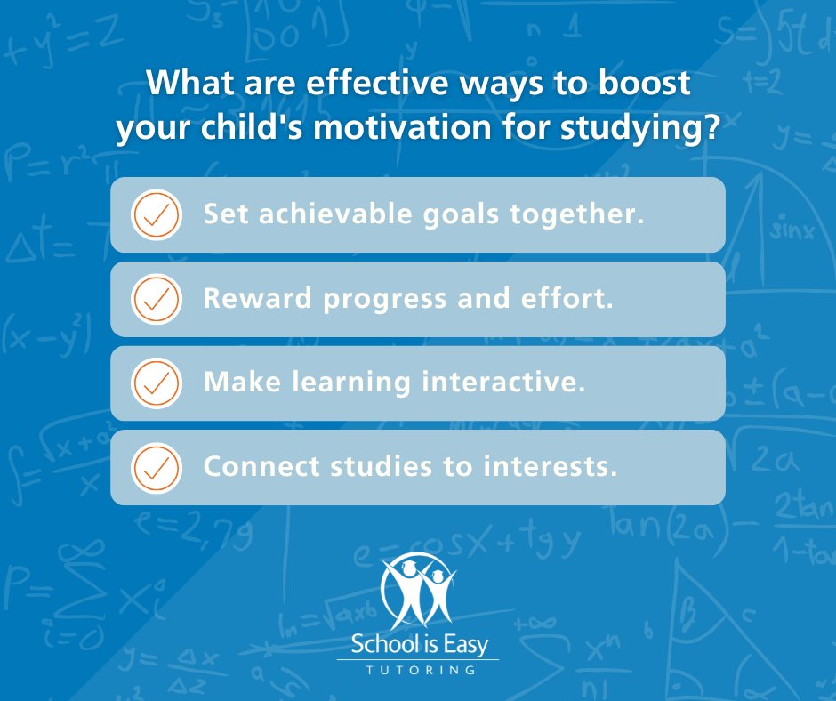 SIEtutoring's tweet photo. Motivation is key to learning success. These simple, straight-forward strategies work together to boost learning excitement, build confidence and help students discover their potential. https://t.co/XZRY2B9xT1