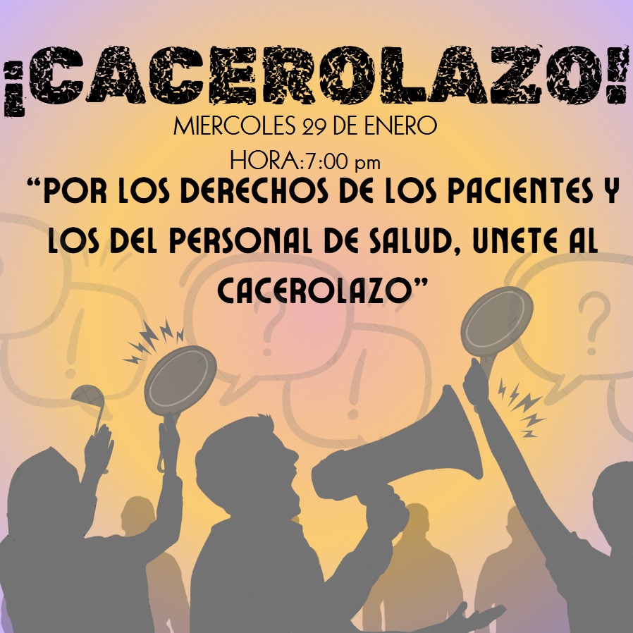 EHuerfanasCo's tweet photo. #Cacerolazo
Por los derechos de los pacientes y los del personal de la salud.
📣Únete al cacerolazo!
🚨Hoy miércoles entre las 7:00 p. m. y las 7:05 p. m.
#HacerRuido #SOSSalud #huerfanasdelasalud #enfermedadeshuérfanas #rarasperonoinvisibles https://t.co/NiUNKzfJ7a