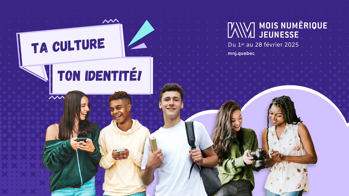 #MNJ2025 : C'est parti! 🚀 du 1ᵉʳ au 28 février 2025 pour sa 6ᵉ édition!
👉 Rendez-vous sur mnj.quebec pour consulter la programmation!

📅 Mets ça à ton agenda et reste à l’affût ! 🫵⚡

#CultureNumérique #Création #Découvrabilité #JeunesEtNumérique
