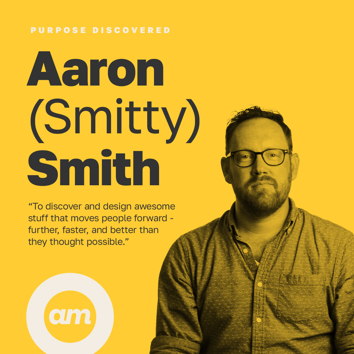 AMDigitalAgency's tweet photo. Meet Aaron Smith, our VP of Operations. Or, Smitty, as he's known at AM.

Smitty is passionate about discovering and designing innovative solutions that move our team and clients forward. We're thankful for his impact on our team over the last 13 years! https://t.co/1odQsRuPN2