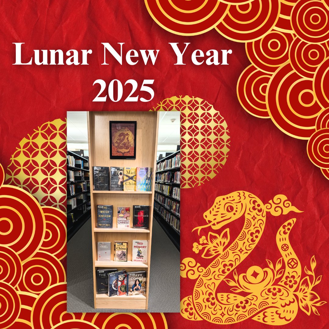 HopkintonPLMA's tweet photo. This year, the Chinese Lunar New Year falls on January 29th! It is the Year of the Snake and we are celebrating at Hopkinton Public Library with a little display on the Lower Level highlighting Chinese history, food, culture, and voices.
#hpl #hopkintonpubliclibrary #hopkintonma https://t.co/wpbj9pKAId