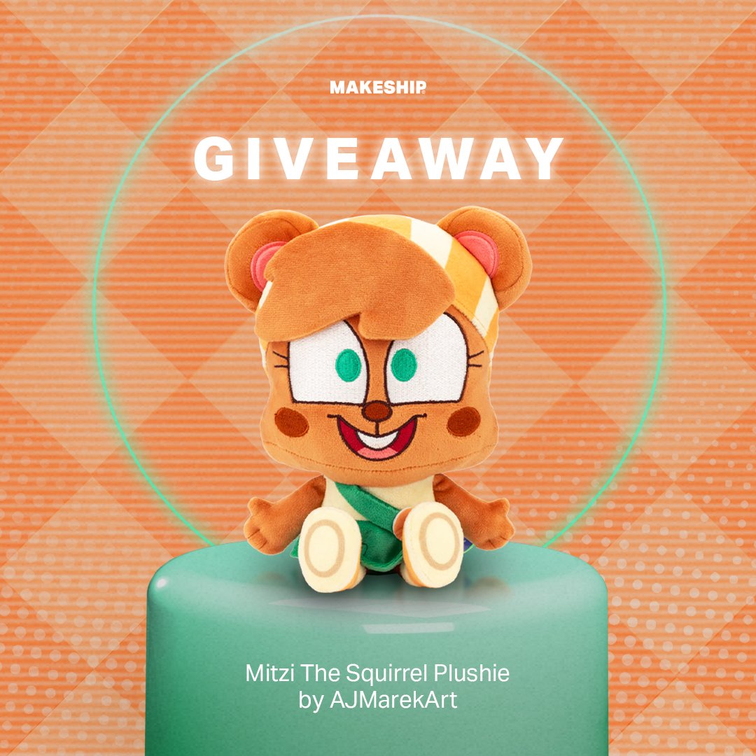 It’s giveaway time! We’re giving 1 lucky fan the chance to win the Mitzi the Squirrel Plushie!  

Here's how to enter:  
1. Follow @makeship &amp; <a href="/ajmarekart/">AJMarekArt</a>
2. Retweet this post  

Giveaway ends January 31. Winner will be randomly selected and contacted by @makeship.

Good luck!