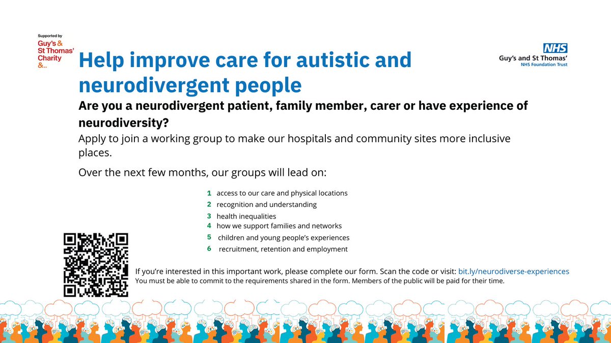 Are you passionate about inclusive care for neurodivergent individuals? Join our working groups! Get paid for your insights!  Sign up by Feb 3, 2025!
 #Neurodiversity #InclusiveCare