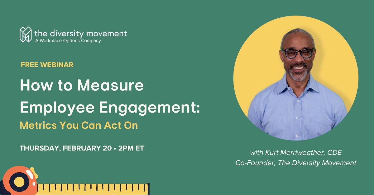 Don’t miss "How to Measure Employee Engagement: Metrics You Can Act On" on Feb 20 at 2 PM EST with Kurt Merriweather! Learn to:

🔵 Align engagement goals
🔵 Track what matters
🔵 Turn insights into action

Register now 👉 thediversitymovement.com/event/how-to-m…

#EmployeeEngagement