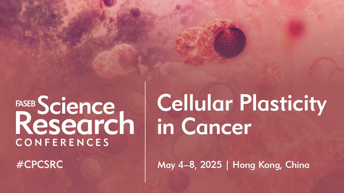FASEB (@faseborg) on Twitter photo FASEB's first conference of 2025 is the first to tackle cellular plasticity and our first to take place in mainland Asia! Join organizers <a href="/stephaniema912/">Stephanie Ma</a>, <a href="/VivianLiLab/">Vivian Li</a>, and <a href="/JustinLathia/">Justin Lathia, PhD 🧠🕺🏽</a> with keynote speaker <a href="/HansClevers/">Hans Clevers</a> for an amazing and packed conference full of new research, FASEB's first conference of 2025 is the first to tackle cellular plasticity and our first to take place in mainland Asia! Join organizers <a href="/stephaniema912/">Stephanie Ma</a>, <a href="/VivianLiLab/">Vivian Li</a>, and <a href="/JustinLathia/">Justin Lathia, PhD 🧠🕺🏽</a> with keynote speaker <a href="/HansClevers/">Hans Clevers</a> for an amazing and packed conference full of new research,