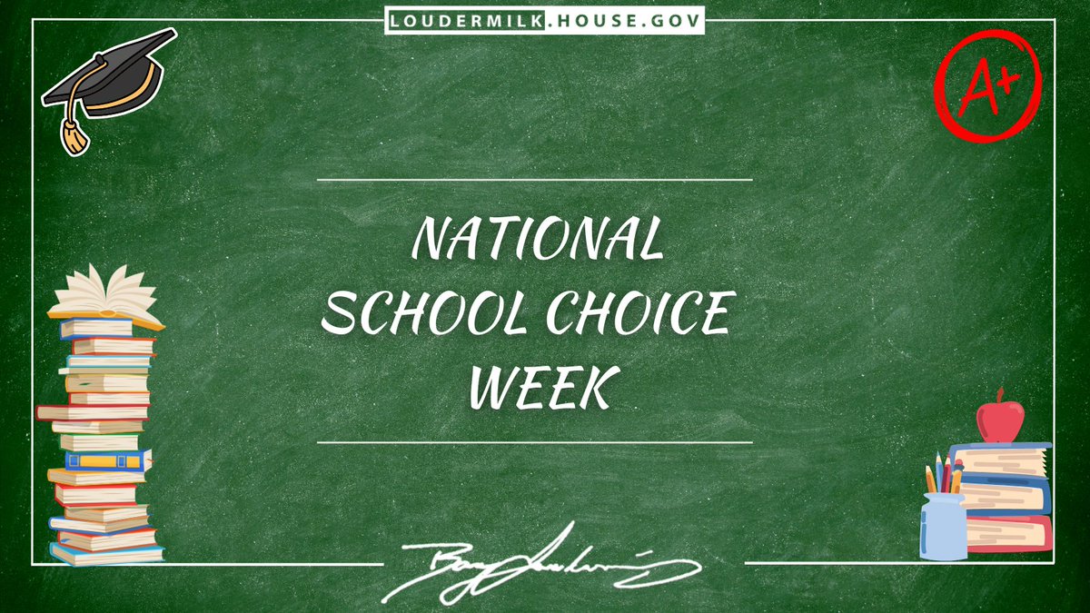 RepLoudermilk's tweet photo. Every child should have the opportunity to access a quality education, no matter their zip code. Expanding educational freedom is key to unlocking the American Dream and ensuring parents are empowered to help their kids succeed. #SchoolChoiceWeek https://t.co/GSPXGT9UnP