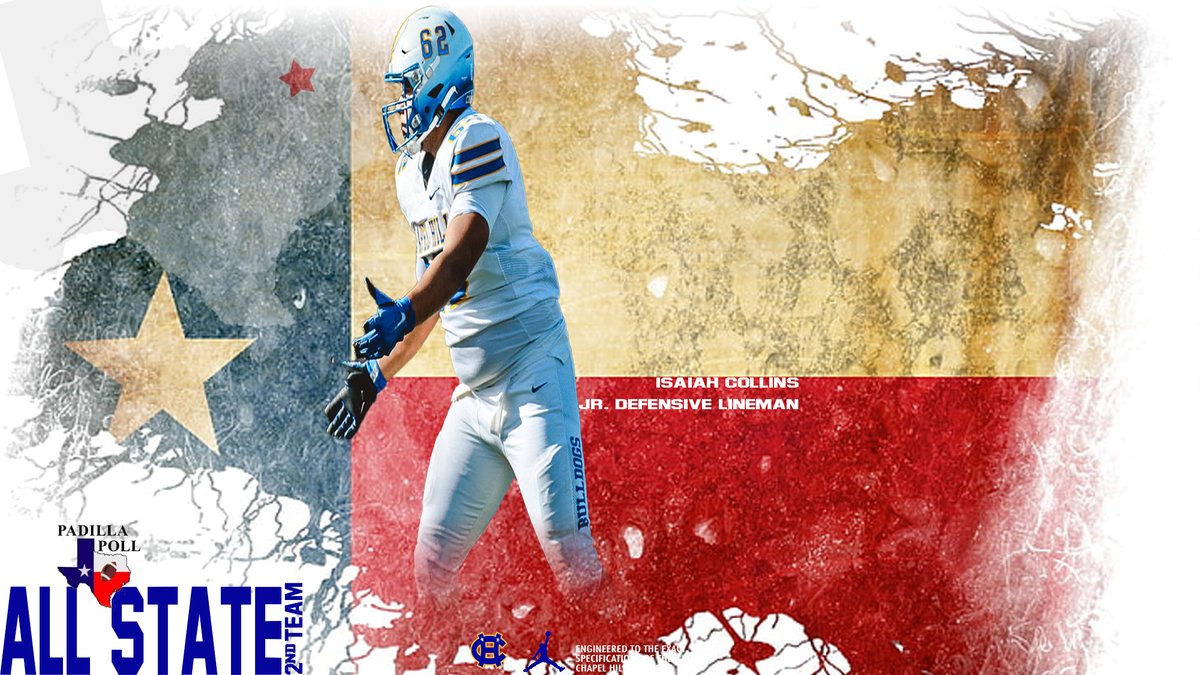 ChapelHillFB's tweet photo. Congratulations to C/O 26 DL Isaiah Collins @IsaiahC62 on getting named @padillapoll 2nd Team All State Defensive Line! #WeGotDogs #RecruitCH https://t.co/XNQzCCcUyM