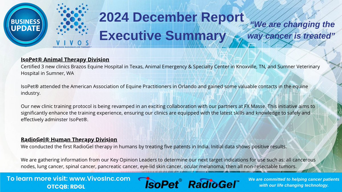 VivosIncUSA's tweet photo. Vivos Inc is entering a busy year and as we value our loyal followers and shareholders we will be posting our quarterly reports for 2025 on our website. If you would like to be notified please sign up for our email list on https://t.co/0jS5531A51 https://t.co/1PKcSeqzgA