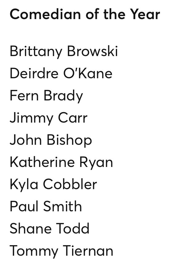 Guys, I’ve been nominated for this very cool thing. Your wee mate will absolutely not win but very cool to be on the same list as these folks!

You can vote here if you’re sound blog.ticketmaster.ie/music/the-tick…