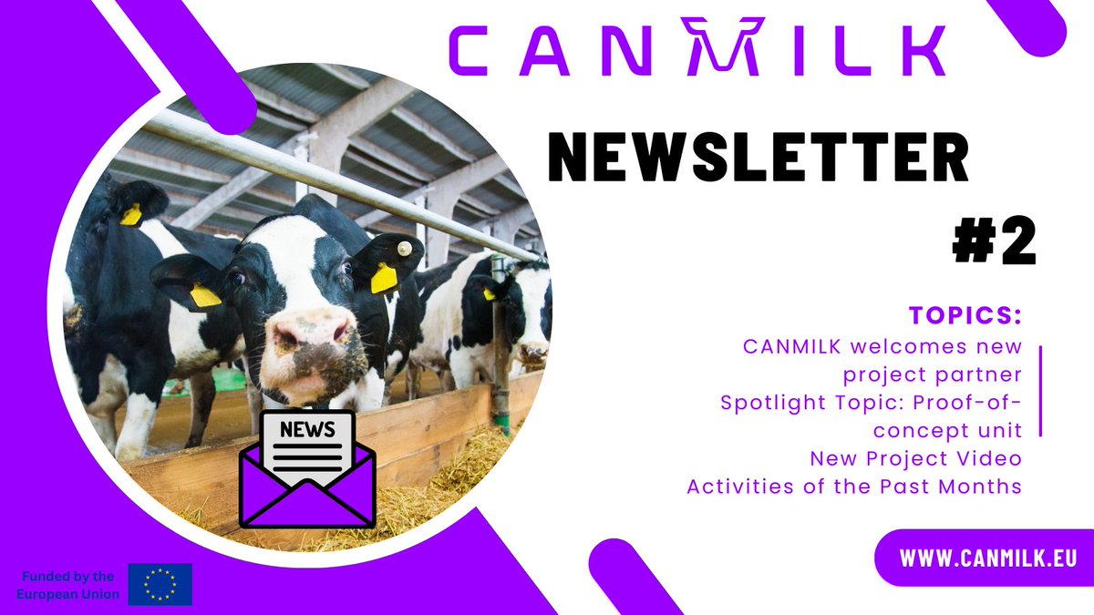 🚀 CANMILK Newsletter #2!

In this issue you can read about the development of the Proof-of-Concept unit, meet our new project partner and read about other project updates.

🔗 Read more: canmilk.eu/?na=view&id=3

📩 Sign up for future updates: canmilk.eu