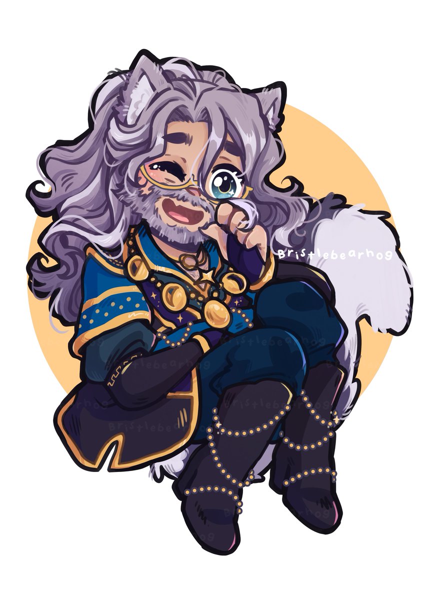 lil' chibi commission finished for the lovely <a href="/ZerephTheFirst/">Zereph The First 🌙 (We’re so back)</a> 🤍