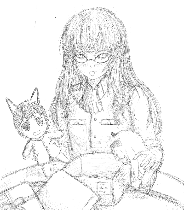 One of the few times I didn't only draw the head and shoulders.
#StrikeWitches
#s_witch
#ストライクウィッチーズ