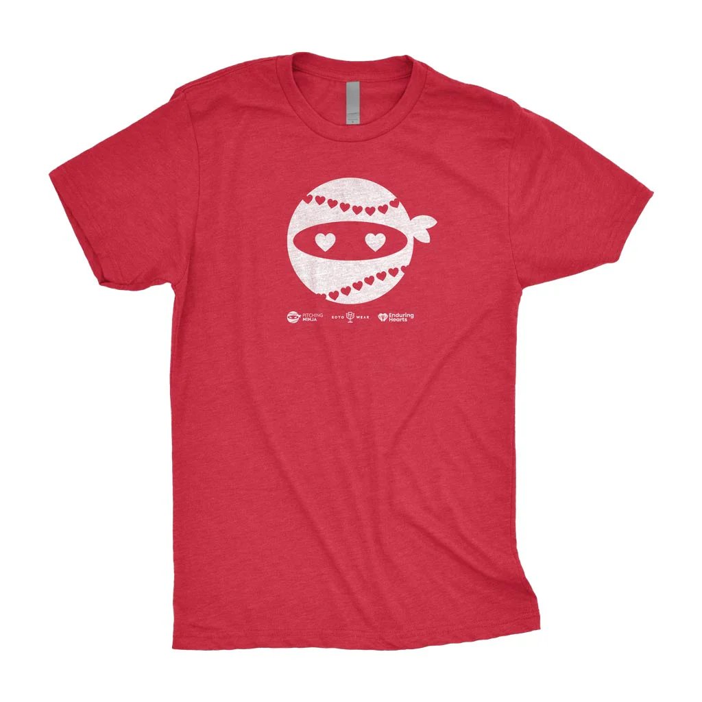 Rob Friedman (@pitchingninja) on Twitter photo We've extended the deadline to February 16th for the <a href="/EnduringHearts/">Enduring Hearts</a> T shirt (as seen on <a href="/MLBNetwork/">MLB Network</a> today).
Get 'em here from <a href="/RotoWear/">RotoWear</a> and support a great cause! 👇
rotowear.com/products/pitch… We've extended the deadline to February 16th for the <a href="/EnduringHearts/">Enduring Hearts</a> T shirt (as seen on <a href="/MLBNetwork/">MLB Network</a> today).
Get 'em here from <a href="/RotoWear/">RotoWear</a> and support a great cause! 👇
rotowear.com/products/pitch…
