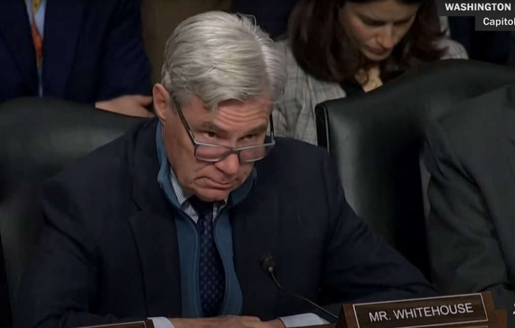 If you live in Rhode Island get your house together, vote him out.

Sheldon Whitehouse is an American lawyer and politician serving since 2007 as the junior United States senator from Rhode Island.

He is against the American People.

He is against RFK Jr.'s confirmation as HSS.