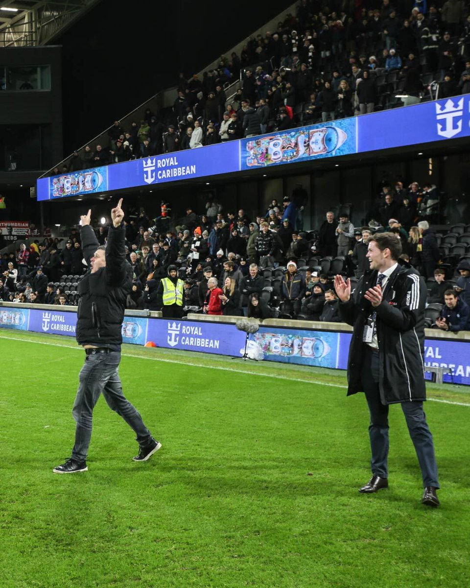 MyRoyalEurope's tweet photo. They scored a dream holiday (literally). ⚽️ Congrats to Tim Downes, the 16-year @FulhamFC season ticket holder who won a cruise with this perfect strike. We’re proud to partner with this amazing club. https://t.co/fXF2Fpxg78