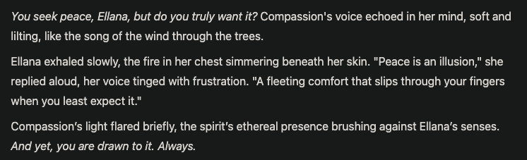 scaryanneee's tweet photo. let's play a game called "which one of these is from that fic and which one did I just prompt from chatgpt?" https://t.co/O2HMDd5jS6