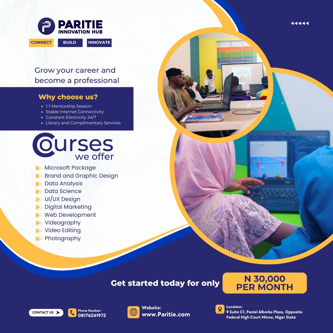 paritiehub's tweet image. S.K.I.L.L.U.P.  A.L.E.R.T!!!!!!!!!!!!

Let&apos;s help you actualize one of your 2025 goals of acquiring a tech skill.  

Enroll for any of our courses and begin you journey into the tech world.

Interested? Send us a DM or call 08176241972.

#webdevelopment #learnatechskill