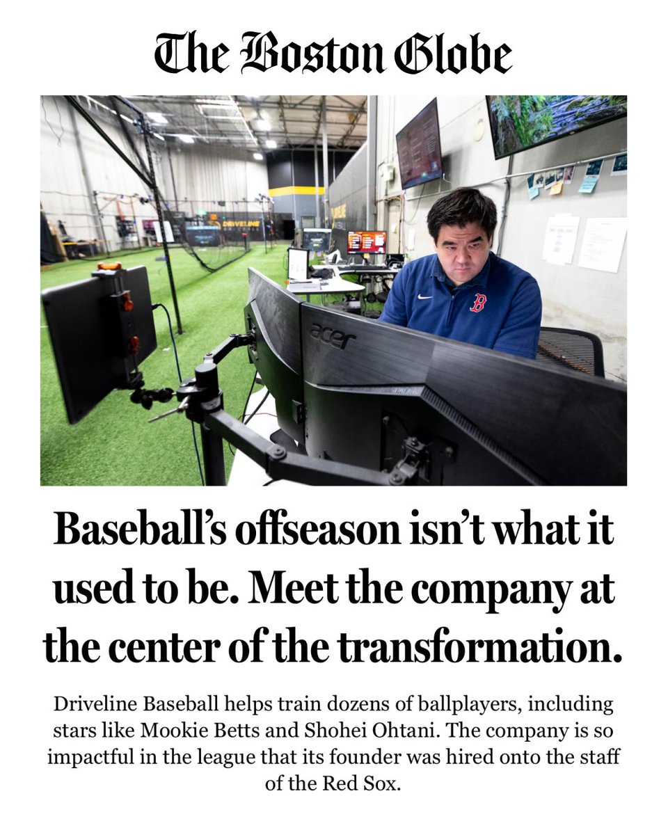 DrivelineBB's tweet image. A new Driveline feature just landed in today's @BostonGlobe! 🗞️

Check out some of the highlights below👇
