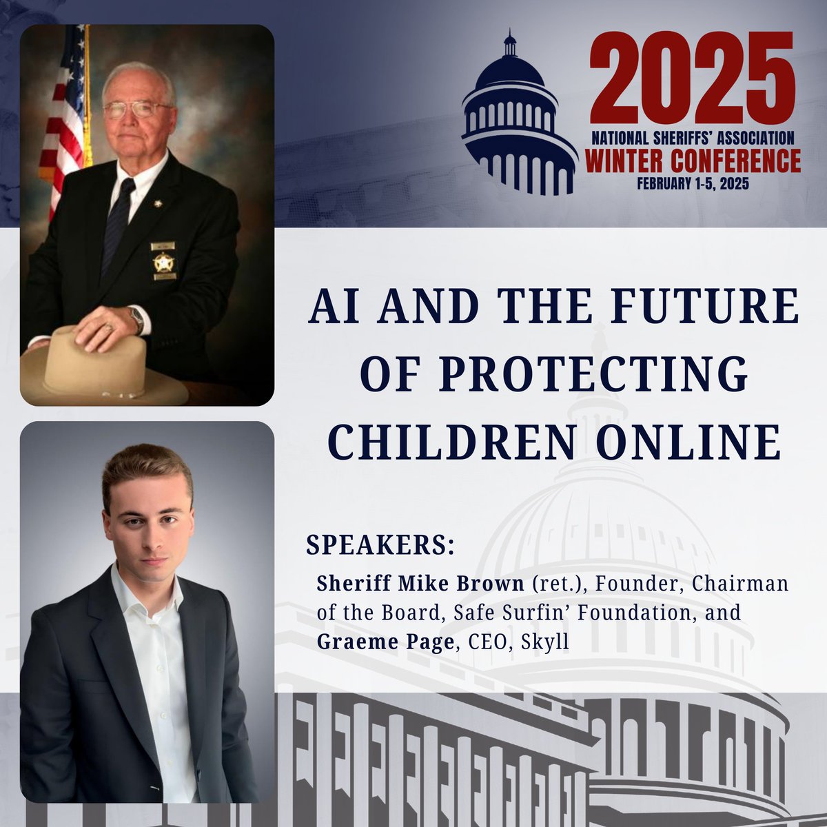 NationalSheriff's tweet image. Day 10 of #Sheriffs2025 Speaker Spotlight Part 2!
The countdown continues! We are only two days away from the kickoff of the 2025 NSA Winter Conference.

Today, we’re featuring more powerhouse speakers who are shaping the future of law enforcement. From groundbreaking processes…