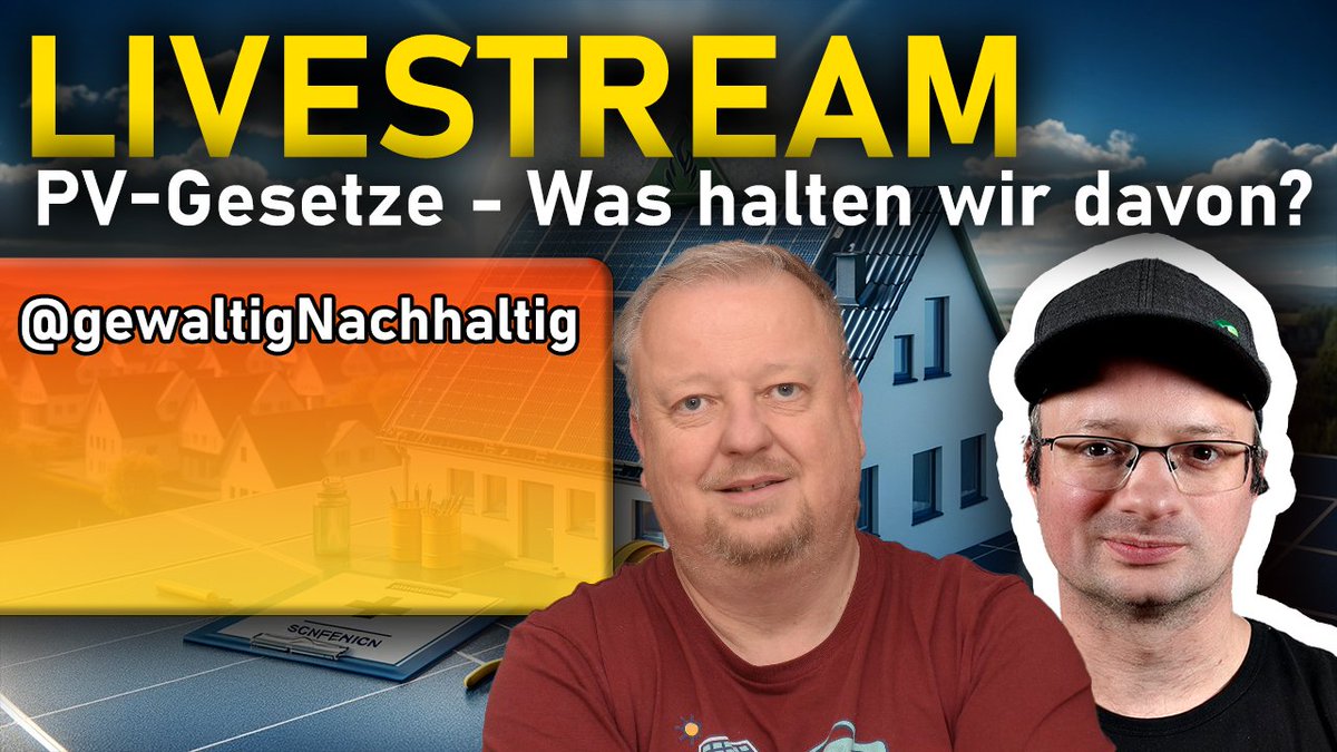 Akkudoktor (@akkudoktor) on Twitter photo Heute Abend um 19:30 ist Martin von GewaltigNachhaltig bei mir im Live-Stream. Als Vorbereitung für Freitag, wo ich bei <a href="/_europecalling/">Europe Calling e.V.</a> eingeladen bin. Wir diskutieren die aktuellen Gesetzesänderungen & versuchen die Stimmung der Community einzufangen. Bitte nehmt Teil und Heute Abend um 19:30 ist Martin von GewaltigNachhaltig bei mir im Live-Stream. Als Vorbereitung für Freitag, wo ich bei <a href="/_europecalling/">Europe Calling e.V.</a> eingeladen bin. Wir diskutieren die aktuellen Gesetzesänderungen & versuchen die Stimmung der Community einzufangen. Bitte nehmt Teil und