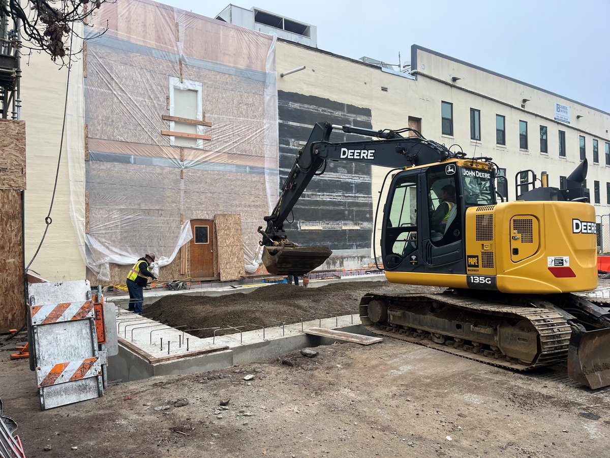 chambersconstr's tweet image. We promised updates! Over the last two weeks, the team has poured the exterior grade beams, stripped the forms, and backfilled the pad for the new addition. Steel is scheduled to start this week! #GoChambers #Construction #InProgress
