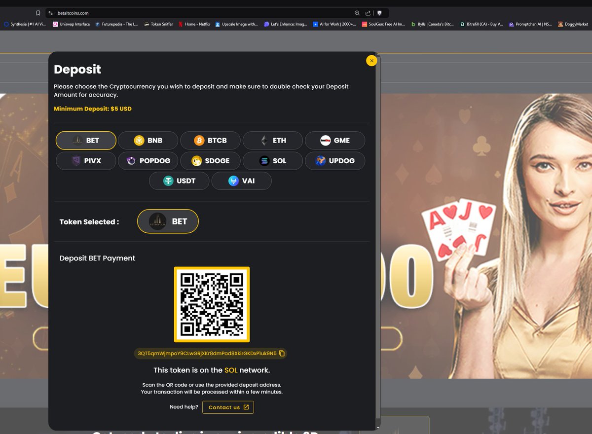 🚀 GAME-CHANGER ALERT! 🚀

We just made deposits INSTANT &amp; SEAMLESS! 🎉 Scan. Send. PLAY. 💸🔥

💥 QR DEPOSITS are LIVE! 💥 Now you can deposit from ANY WALLET in seconds—no copy-paste, no hassle, just straight-up action!

⚡ Crypto moves fast. So should you. Try it now &amp; LEVEL