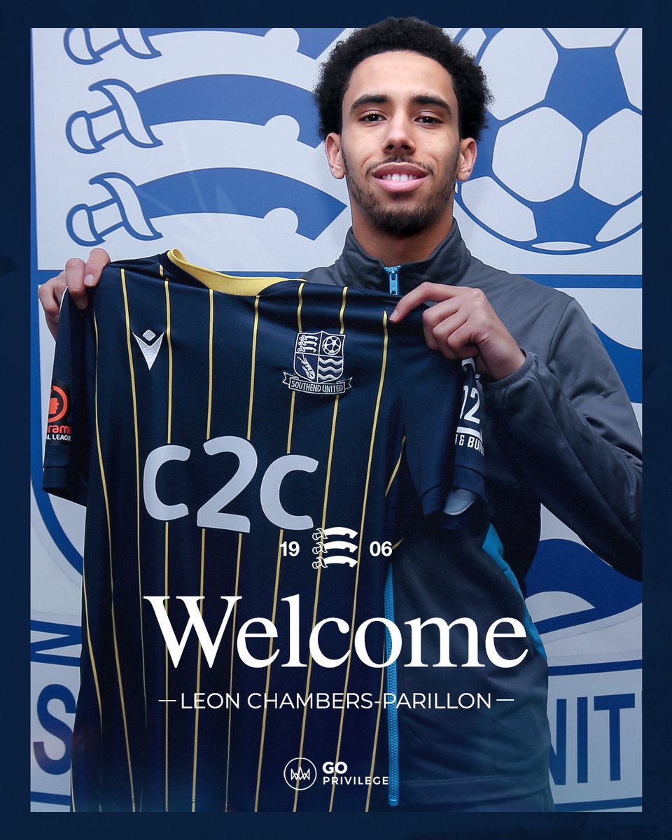 We're delighted to announce the signing of Leon Chambers-Parillon! 🤝

Welcome to the Shrimpers, Leon.