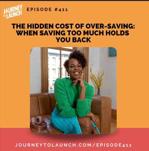 Are you over-saving? In this week’s episode of the Journey to Launch Podcast I dive into the fine line between smart saving &amp; over-saving, how to find your "enough point" &amp; align savings with your goals plus more! Listen at journeytolaunch.com/episode411