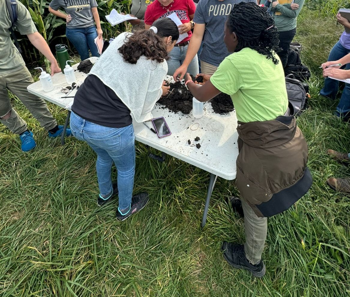 From sabbatical fill-in to soil science adventure! Leading <a href="/PurdueAg/">Purdue Agriculture</a> Soil Conservation and Water Management class, we're dug deep into agricultural sustainability. First stop: Long-term tillage plots at ACRE. Students exploring soil health #SoilHealth #agronomy