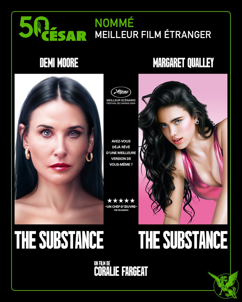 Metropolitan Films (@metropolitan_fr) on Twitter photo Nous sommes heureux de vous annoncer que le film phénomène #TheSubstance qui a remporté le Prix du Scénario au <a href="/Festival_Cannes/">Festival de Cannes</a> 2024 est nommé dans la catégorie Meilleur Film Etranger aux #César ! ✨👏
Félicitations à la réalisatrice <a href="/coraliefargeat/">Coralie Fargeat</a> et à toute son équipe déjà Nous sommes heureux de vous annoncer que le film phénomène #TheSubstance qui a remporté le Prix du Scénario au <a href="/Festival_Cannes/">Festival de Cannes</a> 2024 est nommé dans la catégorie Meilleur Film Etranger aux #César ! ✨👏
Félicitations à la réalisatrice <a href="/coraliefargeat/">Coralie Fargeat</a> et à toute son équipe déjà