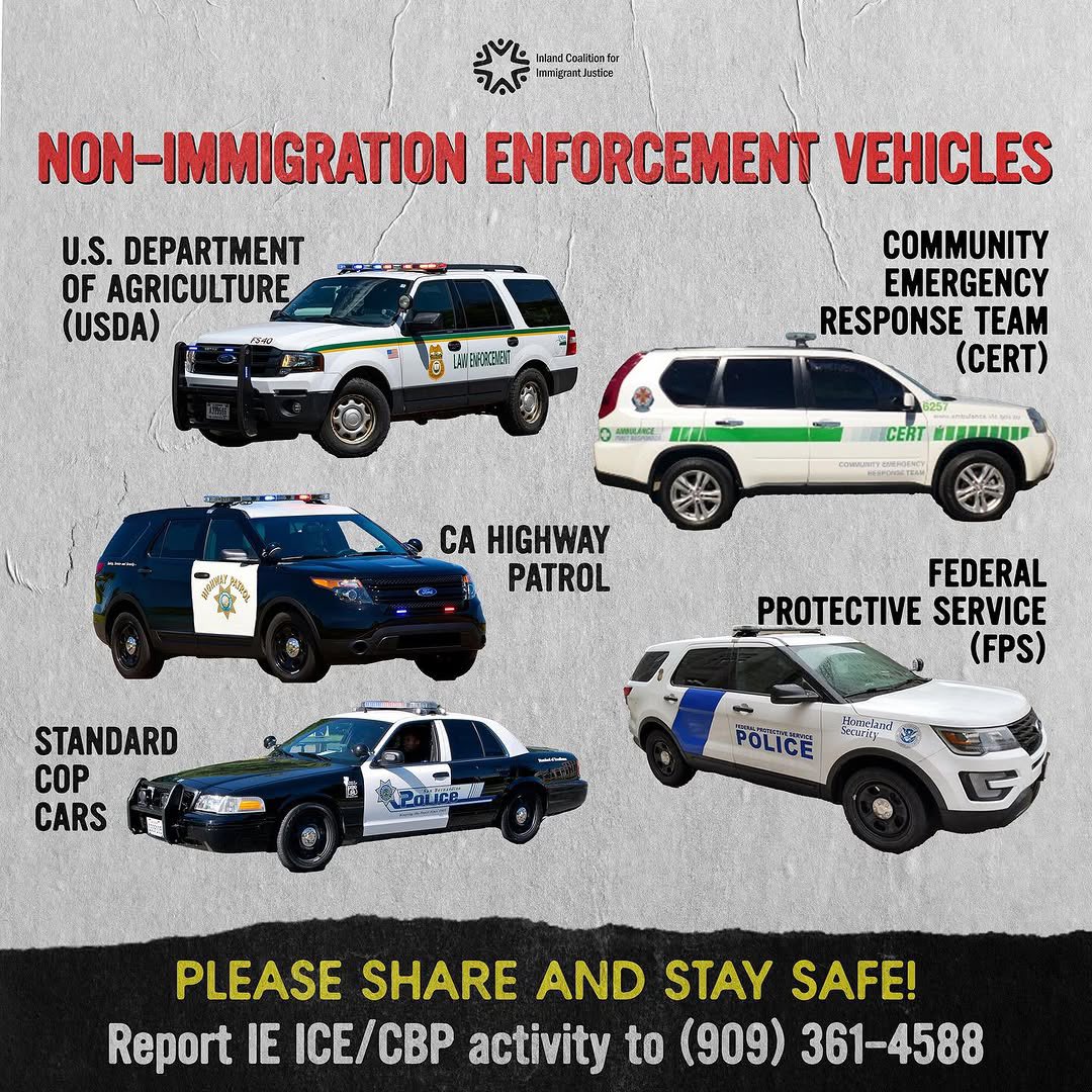 **Know the Difference: Identifying Immigration Enforcement Vehicles**

It’s crucial to know which vehicles are involved in immigration enforcement. All different types of Feds are in LA, we should become familiar with them. There’s also been reports of ICE &amp; DEA in unmarked cars