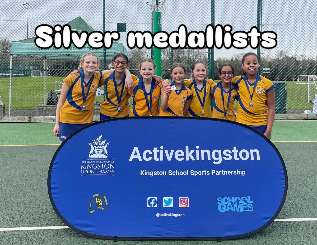 ActiveKingston's tweet photo. Congratulations to our Y5 &amp; 6 borough netball cup medallists. What great team work &amp; skills on display by you all today. @SHSGirlsPrep 🥇, @Holy_crossprep 🥈&amp; @OLIprimarysch 🥉. 🏐👏 @YourSchoolGames https://t.co/UqKUjDy0Q3