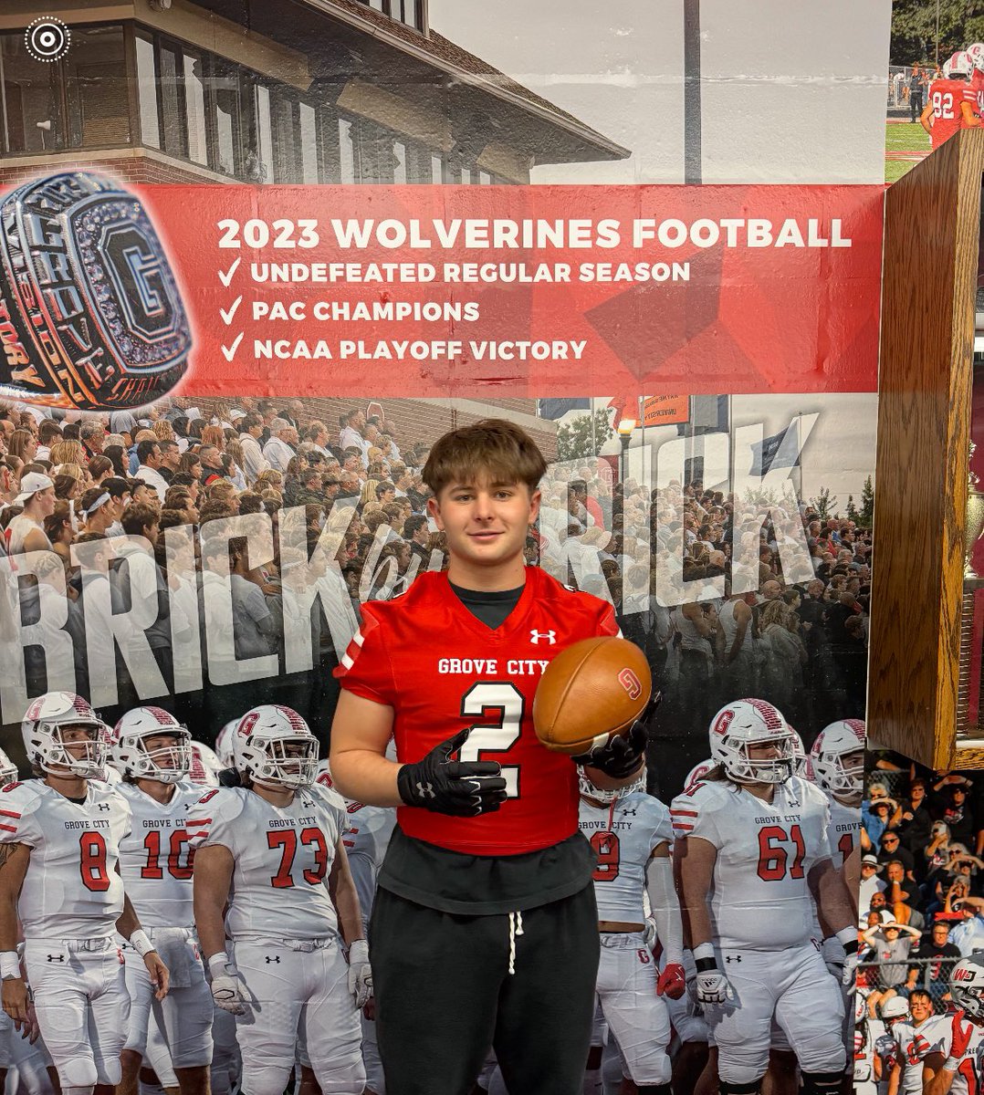 Brady Prohovic (@brady_prohovic) on Twitter photo After an amazing visit at Grove City, I am extremely blessed and humbled to receive an offer! Thank you <a href="/CoachBaney/">Derrick Baney</a> and <a href="/CoachDiDonato/">Andrew DiDonato</a> for the opportunity! #BrickXBrick #Vision After an amazing visit at Grove City, I am extremely blessed and humbled to receive an offer! Thank you <a href="/CoachBaney/">Derrick Baney</a> and <a href="/CoachDiDonato/">Andrew DiDonato</a> for the opportunity! #BrickXBrick #Vision
