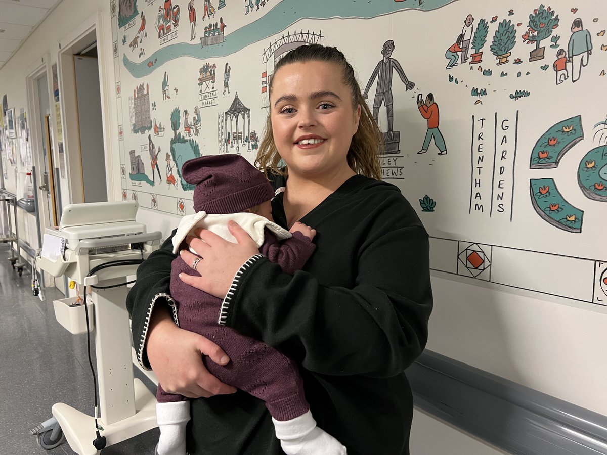 The lives of a Stafford mum and her unborn baby were saved thanks to quick thinking teams from UHNM after she suffered a cardiac arrest in the waiting area of Royal Stoke’s Emergency Department ➡️ uhnm.nhs.uk/latest-uhnm-ne…