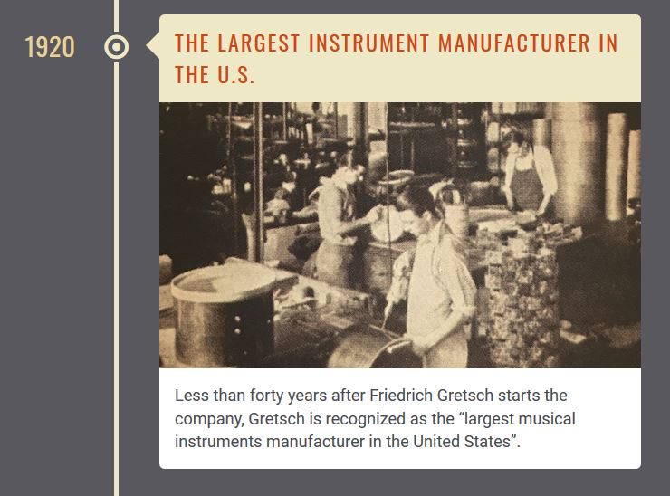 gretsch's tweet photo. #Gretsch history: 105 years ago in 1920, we were recognized as the largest musical instrument manufacturer in the United States. https://t.co/VIahKyAyvp