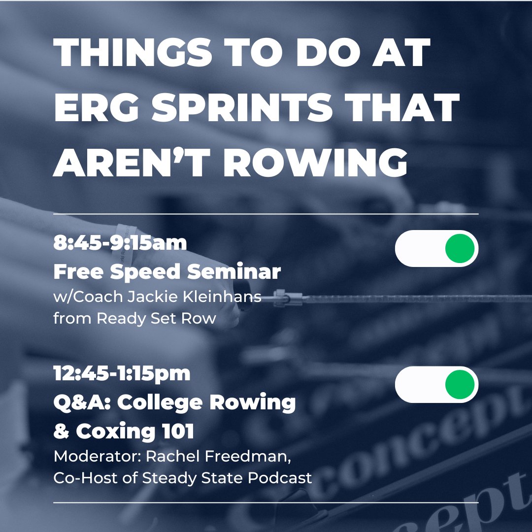 Erg Sprints (@ergsprints) on Twitter photo GET FASTER. GET SMARTER. At Erg Sprints, find free speed w/Coach Kleinhans of <a href="/readysetrow/">christiaan La Barrie</a> at 8:45am. Then join Q&A: College Rowing & Coxing 101 at 12:45pm to learn about scholarships, recruiting, the collegiate #rowing experience, balancing studies and training, and more. GET FASTER. GET SMARTER. At Erg Sprints, find free speed w/Coach Kleinhans of <a href="/readysetrow/">christiaan La Barrie</a> at 8:45am. Then join Q&A: College Rowing & Coxing 101 at 12:45pm to learn about scholarships, recruiting, the collegiate #rowing experience, balancing studies and training, and more.