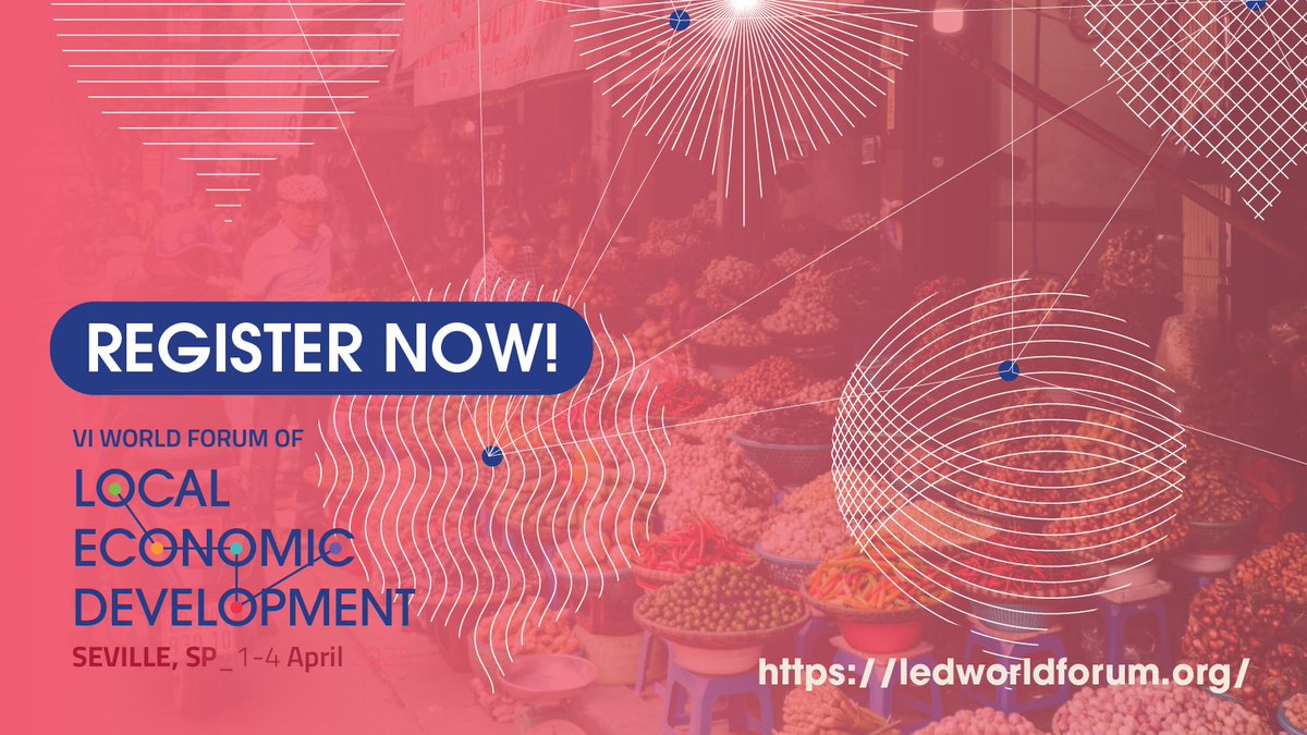 WorldLEDForum's tweet photo. #SevillaWorldForumLED 🌍 The leading global event on local economic development.

Register now and join this international dialogue on just transition, development financing, and territorial solutions.

🔗 https://t.co/TNLIYtptzT

🗓️ April 1-4, 2025 📍Seville https://t.co/KprChrUzrF