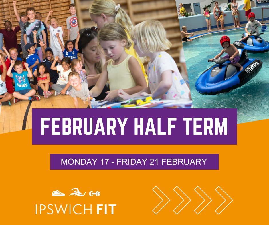 This February, our Half Term programme is back! Book sessions from 10 Feb, Swim Camp from 3 Feb. See the full schedule from 31 Jan.  Get the best access to our holiday activities with our Young Person iCard for just £20 per month. Sign up today at ipswichfit.co.uk