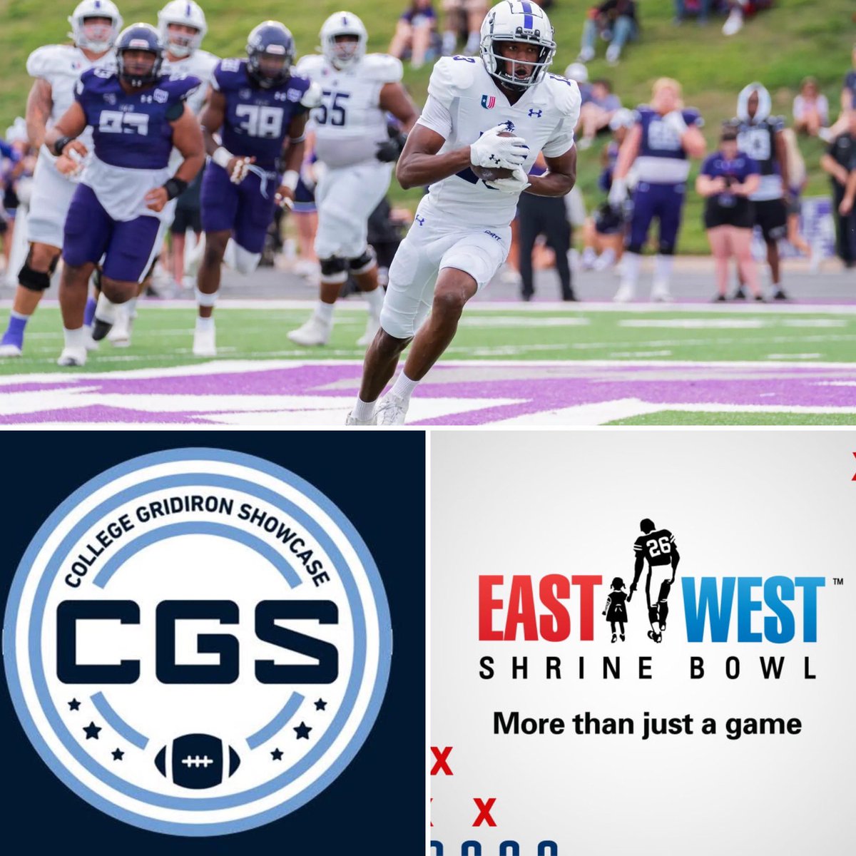 Mike Rittelmann (@mrittcgs) on Twitter photo ๐จ<a href="/CGSAllStar/">The College Gridiron Showcase</a> โก๏ธ <a href="/ShrineBowl/">East-West Shrine Bowl</a>
Congrats to 2025 CGS alum <a href="/shadyBT7/">BT1๏ธโฃ</a> of <a href="/ACUFootball/">ACU Football</a> for receiving and accepting an invite to the 2025 EWS Game!
S/O to <a href="/EricGalko/">Eric Galko</a> and his scouting staff for continuing to build a great roster for the event!
#CGS2025 ๐จ<a href="/CGSAllStar/">The College Gridiron Showcase</a> โก๏ธ <a href="/ShrineBowl/">East-West Shrine Bowl</a>
Congrats to 2025 CGS alum <a href="/shadyBT7/">BT1๏ธโฃ</a> of <a href="/ACUFootball/">ACU Football</a> for receiving and accepting an invite to the 2025 EWS Game!
S/O to <a href="/EricGalko/">Eric Galko</a> and his scouting staff for continuing to build a great roster for the event!
#CGS2025