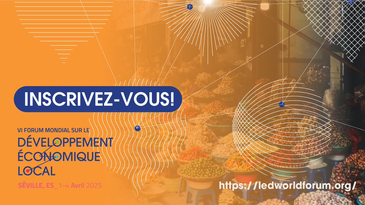 #SevillaWorldForumLED 🌍 L’événement mondial de référence sur le développement économique local.

Inscrivez-vous dès maintenant et prenez part à ce dialogue international sur transition juste, financement du développement et solutions territoriales.

🔗ledworldforum.org/fr/inscription/