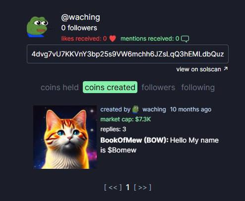 @AltcoinGordon You mean $BOW? Yessir, the news about the connection between BOW and Trump quickly spread. 

allet in question
4dvg7vU7KKVnY3bp25s9VW6mchh6JZsLqQ3hEMLdbQuz

7SXKQu8oGE87CnmpWkUdCLb4NDhtcorUpQq3dGmrov6r

$BOW was created by that wallet 10 months ago.

t.me/BookOfMewSolana