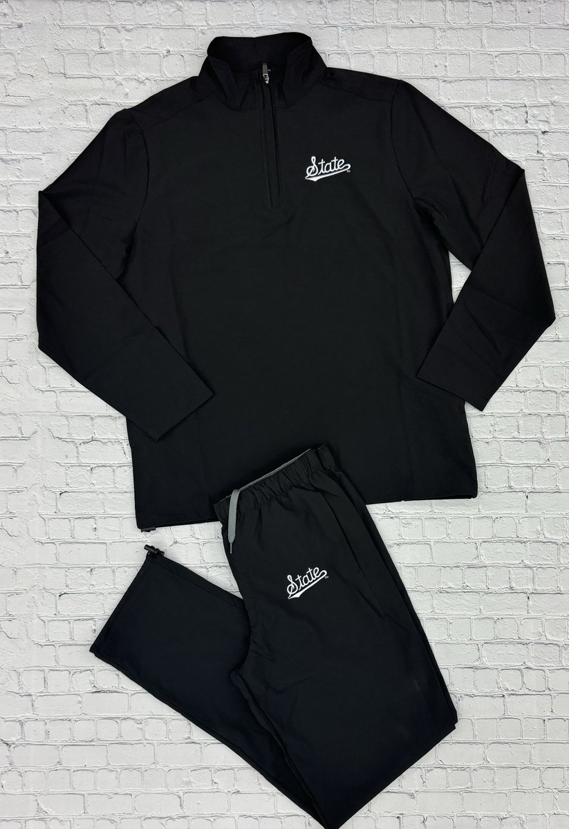 CBM_MSU's tweet photo. Are you still looking for something BLACK for tonight’s game? How about this tech pullover and matching pants? Pants are sold separately. Call us at 662-323-7660 and we will be happy to assist you.
##BLACKOUTTHEHUMP #MSUvsBAMA https://t.co/c4btEXivEB