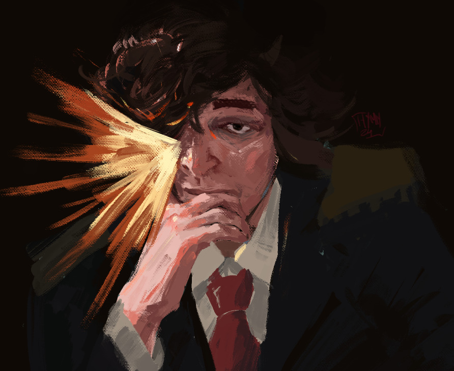 fauxpasz's tweet image. alternate version, titled "a minor inconvenience, really"