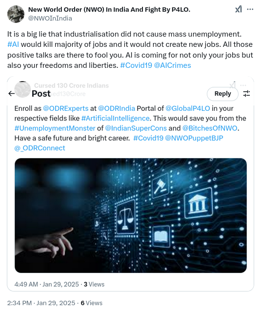 AILaws (@_ailaws) on Twitter photo #AI would kill majority of jobs globally and it would not create new jobs. All those positive talks are planted there to fool and pacify you. AI is coming for not only your jobs but also your freedoms and liberties. #Covid19 #ArtificialIntelligence <a href="/AICrimes/">Artificial Intelligence Crimes By NWO Maniacs</a> <a href="/OrwellianAI/">Orwellian AI</a> #AI would kill majority of jobs globally and it would not create new jobs. All those positive talks are planted there to fool and pacify you. AI is coming for not only your jobs but also your freedoms and liberties. #Covid19 #ArtificialIntelligence <a href="/AICrimes/">Artificial Intelligence Crimes By NWO Maniacs</a> <a href="/OrwellianAI/">Orwellian AI</a>