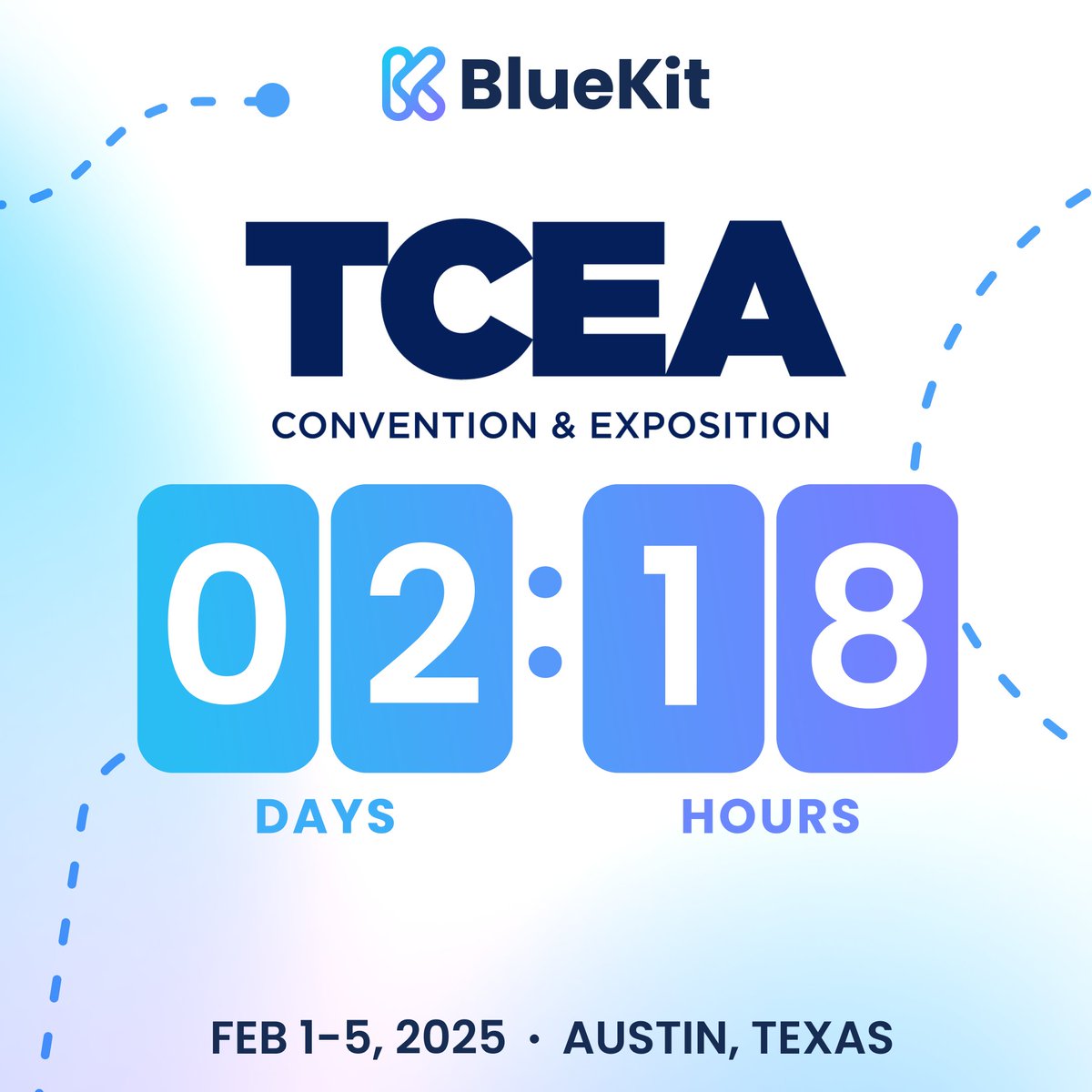 The countdown is on! A little over 2 days until TCEA and the official BlueKit launch!✨ Are you as excited as we are!? #TCEA2025 #ConnectWithBluekit