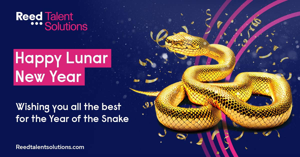 🐍🧧 It's #LunarNewYear, and the #YearOfTheSnake, which symbolises wisdom and transformation. 
We want to wish you prosperity and success in all your endeavours. It's the perfect time to embrace new opportunities and talent solutions. May this year bring you closer to your goals.