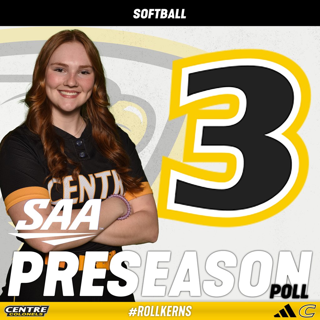 🥎 | Third is where the 2025 SAA Preseason Poll has placed <a href="/CentreCSoftball/">Centre Softball</a>! #RollKerns

centrecolonels.com/news/2025/1/30…